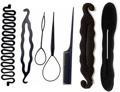 sr enterprises hair foam twists ,satffy and diy kit snake tools hair accessories [pack of 7pcs](Set of 7)