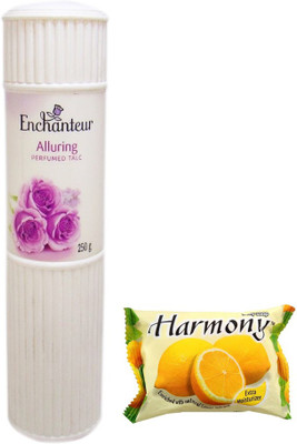 

Enchanteur Alluring Perfumed Talc 250g With Harmony Lemon Soap 75g(Set of 1)
