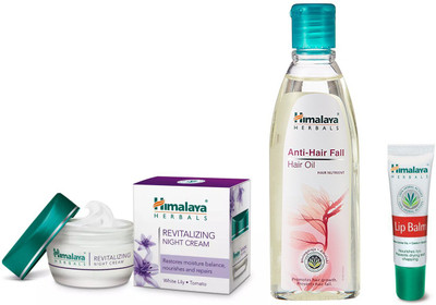 

Himalaya night cream, anti hair fall oil, lip balm(Set of 3)