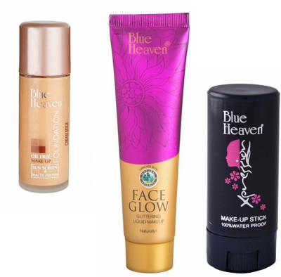 

Blue Heaven make up stcik xperssion & face glow tube & make up stick(Set of 3)