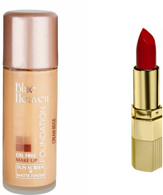 

Blue Heaven lipstick xpression & oil free foundation(Set of 2)