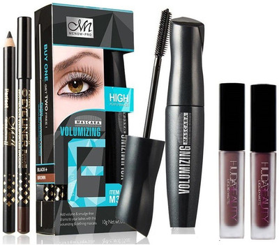

MN HIGH PERFORMANCE VOLUMIZING MASCARA WITH TWO EYE BROW PENCIL AND LIQUID MATTE LIPSTICK PACK(Set of 3)