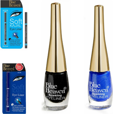 

Blue Heaven sparking eye liners & soft kajal as eyeliner(Set of 4)