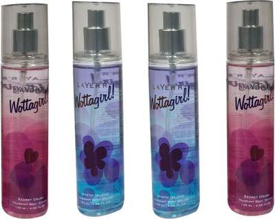 

LAYER'R SECRET CRUSH, MYSTIC ISLAND (PACK OF 4) Body Spray - For Women(135 ml)