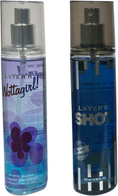 

LAYER'R MYSTIC ISLAND AND DEEP DESIRE (PACK OF 2) Body Spray - For Women(135 ml, Pack of 2)