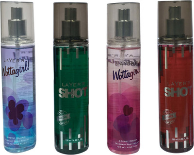 

LAYER'R MYSTIC ISLAND, ROYAL JADE, RED STALLION AND SECRET CRUSH (PACK OF 4) Body Spray - For Men & Women(135 ml)