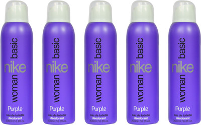 

Nike Purple Basic Women (Pack of 5) Body Spray - For Women(1000 ml, Pack of 5)