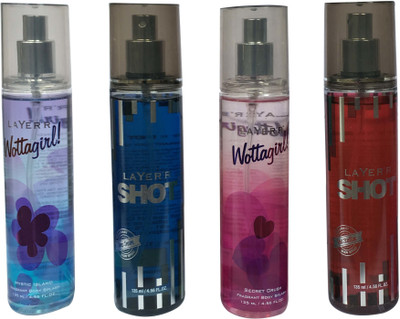 

LAYER'R MYSTIC ISLAND, DEEP DESIRE, RED STALLION AND SECRET CRUSH (PACK OF 4) Body Spray - For Men & Women(135 ml)