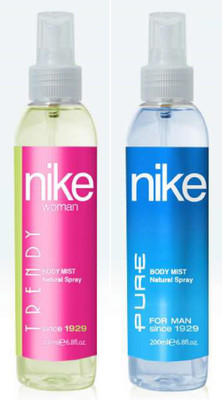 

Nike Pure Men 200ML + Trendy Women 200ML - (400ML, Pack of 2) Body Mist - For Men & Women(400 ml, Pack of 2)