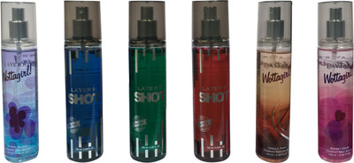 

LAYER'R MYSTIC ISLAND, VANILLA TWIST, SECRET CRUSH, ROYAL JADE, RED STALLION, DEEP DESIRE (PACK OF 6) Body Spray - For Men & Women(135 ml, Pack of 6)