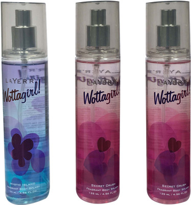 

LAYER'R SECRET CRUSH AND MYSTIC ISLAND (PACK OF 2) Body Spray - For Women(135 ml)
