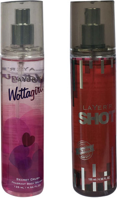 LAYER'R RED STALLION AND SECRET CRUSH (PACK OF 2) Body Spray - For Men & Women(135 ml, Pack of 2)