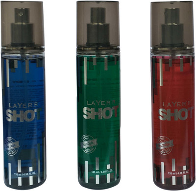 

LAYER'R DEEP DESIRE, RED STALLION AND ROYAL JADE (PACK OF 3) Body Spray - For Men(135 ml, Pack of 2)