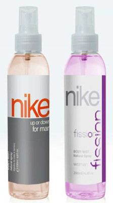 

Nike Up Or Down For Men 200ML + Fission For Women 200ML - (400ML, Pack of 2) Body Mist - For Men & Women(400 ml, Pack of 2)