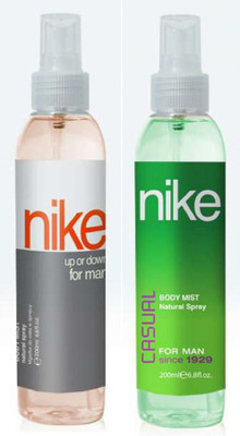 

Nike Up Or Down for Men 200ML + Casual For Men 200ML - (400ML, Pack of 2) Body Mist - For Men(400 ml, Pack of 2)