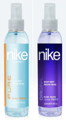 

Nike Pure For Women 200ML + Original For Men 200ML- (400, Pack of 2) Body Mist - For Men & Women(400 ml, Pack of 2)