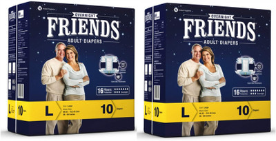 

NOBEL HYGIENE FRIENDS OVERNIGHT Adult Diapers - L(20 Pieces)