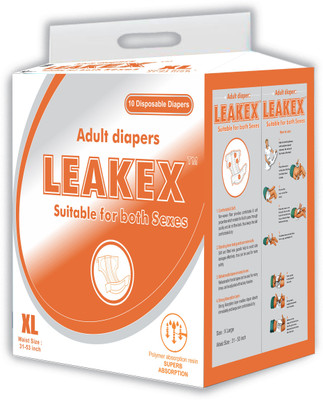

LEAKEX DIAPER_XL Adult Diapers - XL(10 Pieces)