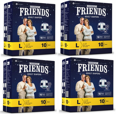

NOBEL HYGIENE FRIENDS OVERNIGHT Adult Diapers - L(40 Pieces)
