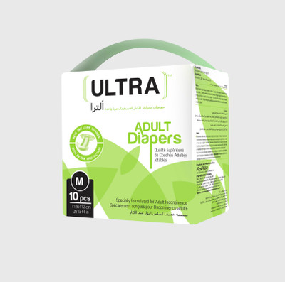 Ultra Adult Diapers Medium Size Combo of 6 (10*6=60 Count) Adult Diapers - M(6 Pieces)