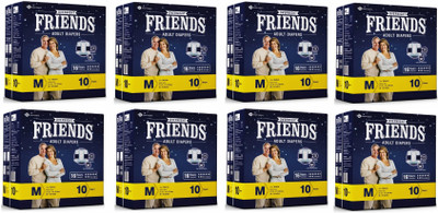 

NOBEL HYGIENE FRIENDS OVERNIGHT Adult Diapers - M(80 Pieces)