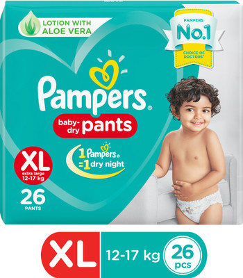 

Pampers Baby-Dry Pants Diaper - XL(26 Pieces)