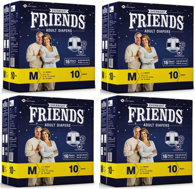 

NOBEL HYGIENE FRIENDS OVERNIGHT Adult Diapers - M(40 Pieces)