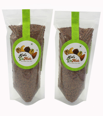 

LET'S GO NUTS Brown Flax Seeds(500 g, Pack of 2)