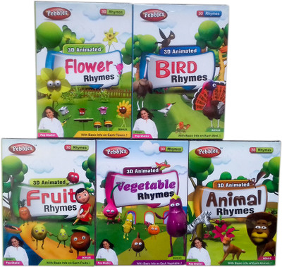 

kidoz kingdom PEBBLES 3D ANIMATED RHYMES SET OF 5(CD,DVD)