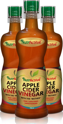 

NutrActive Raw, Unfiltered and Unpasteurized Apple Cider Vinegar(3x750 ml, Apple Flavored)