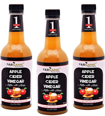 

FARGANIC Buy Pack Of 3 Apple Cider Vineger with Mother and Honey 1500ml Apple Cider Vinegar(3x500 ml, Apple, Honey Flavored)
