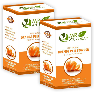 

MR Ayurveda 100% Pure Orange Peel Powder - Natural Facial Cleanser - Set of 2(200 g)
