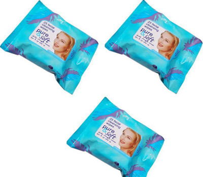 

Shopfleet FACIAL/FACE TISSUES -Wet-MAKEUP REMOVER-Soft -Tissue Paper (Pack of 3)(Pack of 75)