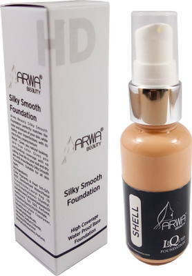 

Arwa Beauty Micro-Fine Creamy Texture No Caking Liquid Foundation for Very Fair to Fair Skin Tone 02 Foundation(Shell)