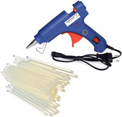 CRAFTYGUN 20 WATT FD-20W BLUE GLUE GUN (ON OFF SWITCH&INDICATOR) 40 ADHESIVE HOT GLUE STICKS Standard Temperature Corded Glue Gun(7 mm)