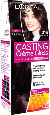 L Oreal Paris Casting Creme Gloss Hair Color 316 Burgundy Buy At The Price Of 2 86 In Flipkart Com Imall Com