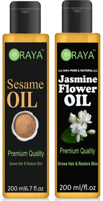 

ORAYA 100% Premium Sesame Oil And Jasmine(Chameli) Hair Oil(400 ml)