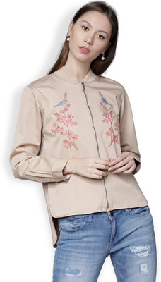 Tokyo Talkies Full Sleeve Solid Women Jacket at flipkart