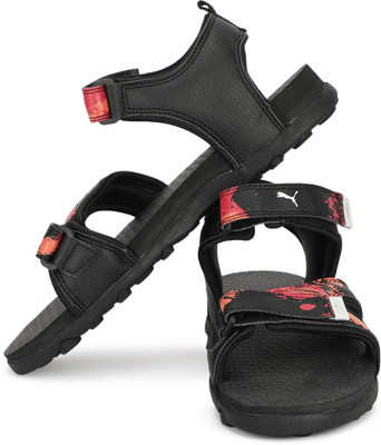 

Puma Boys & Girls Velcro Sports Sandals(Black, Puma black red blast