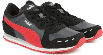 

Puma Boys & Girls Lace Running Shoes(Black, Dark shadow flame scarlet