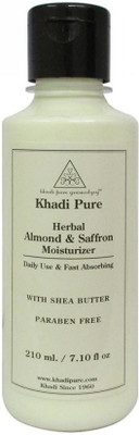 

Khadi Pure Herbal Almond & Saffron Moisturizer with Sheabutter SLS-Paraben Free - 210ml(210 ml)