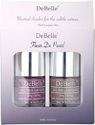 

DeBelle Nail Lacquer set Fleur De Pearl gift pack of 2 Laura Aura , Coco Bean(Pack of 2)