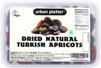 

Urban Platter Natural and Unsulphured Turkish Apricots (Natural Alucha), 1Kg Tray Apricots(1 kg, Box)