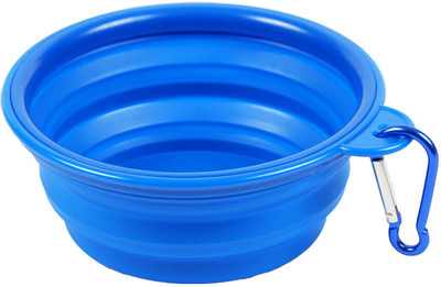 

Falcon18 Round Silicone Pet Bowl(400 ml Blue)