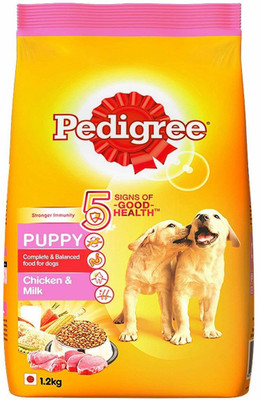 

Pedigree Puppy Dry Dog Food, Chicken & Milk Chicken 1.2 kg Dry Dog Food