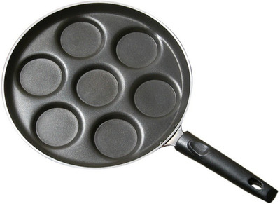 

Nandani Mini Uttappa Tawa 25 cm diameter(Aluminium, Non-stick), Black