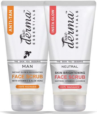 

True Derma Essentials Anti-Tan + Insta Glow (Skin Brightening) Face Scrub(200 ml)