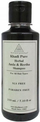 

Khadi Pure Herbal Amla & Reetha Shampoo SLS-Paraben Free - 210ml(210 ml)