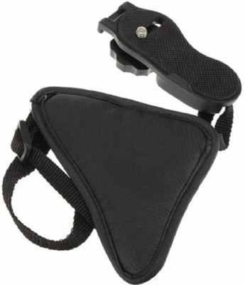 

Pratham Leather Adjustable Grip DSLR or SLR Camera Strap(Black)