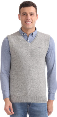 Proline Solid V neck Casual Men Grey Sweater Best Price in Proline Solid V neck Casual Men Grey Sweater Best Price in